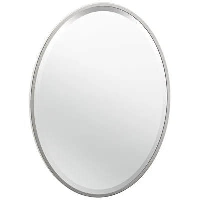 Gatco Luxe Flush Mount Nickel 20 1/2" X 27 1/2" Framed Wall Mirror