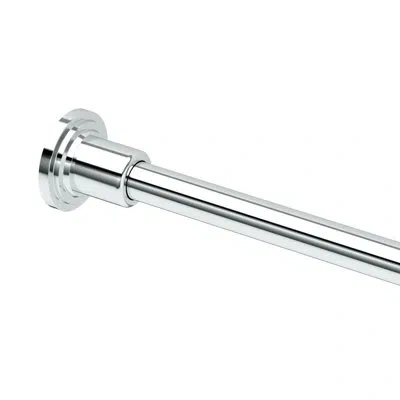 Gatco Marina 73.25" Wall Mount Shower Curtain Rod With Shower Ends In Chrome