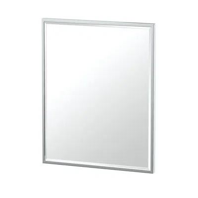 Gatco Modern Wall Mount Framed Rectangle Bathroom Vanity Mirror | Decorative Beveled Mirror  For Bedroom,  In Polished Chrome