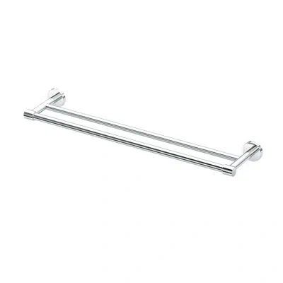 Gatco Reveal 24" Wall Mounted Double Towel Bar | Towel Rack With 2 Bars For Bathroom In Chrome