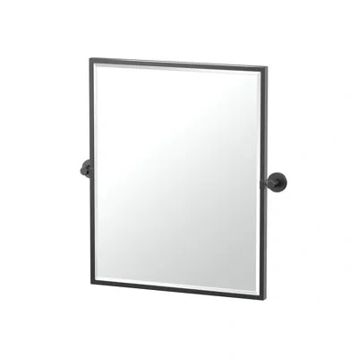 Gatco Reveal Wall Mounted Framed Rectangle Bathroom Mirror | Pivoting (tilting) And Beveled Mirror In Matte Black