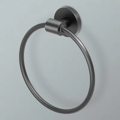 Gatco Reveal Wall Mounted Towel Ring | 6.5" Dia. Hand/face Towel Ring For Bathroom, In Matte Black