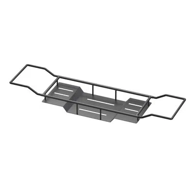 Gatco Stainless Steel Bathtub Caddy | Extendable 28" - 37" Bathtub Tray | Expandable Tub Tray In Matte Black