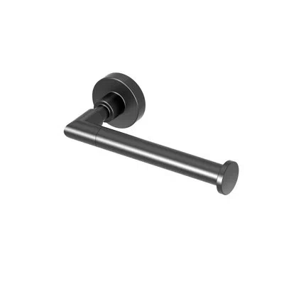 Gatco Studio Wall Mounted Euro Style Toilet Paper Holder | Single Post Toilet Tissue Holder In Matte Black