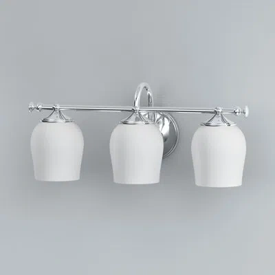 Gatco Tavern 3-light Vanity Light Wall Sconce With Frosted Shades In Polished Nickel