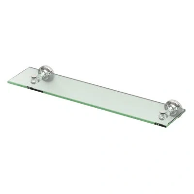 Gatco Tavern Wall Mount Tempered Glass Shelf In Polished Nickel