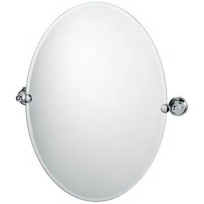 Gatco Tiara Chrome 24" X 26" 1/2 Oval Wall Mirror