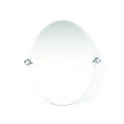 Gatco Tiara Oval Wall Mirror | Frameless Beveled Vanity Mirror In Chrome