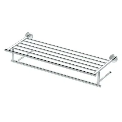 Gatco Wall Mount 25.75" W Towel Rack With Towel Bar In Chrome
