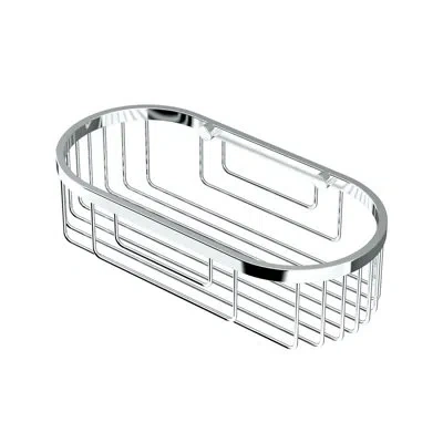 Gatco Wall Mounted 9.75"w Stainless Steel Oval Shower Basket In Chrome