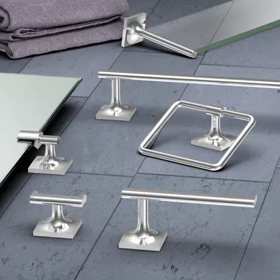 Gatco Waterline 24" Towel Bar | Wall Mounted Bathroom Towel Holder In Chrome
