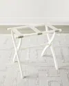 Gate House Furniture Dual Stripe Luggage Rack In Ivory/lt Grey