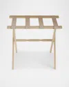 Gate House Furniture Greek Key Luggage Rack In White/whitewash