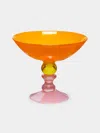 Gather Miami Hand-blown Glass Footed Bowl  Abask Luxury Gift
