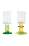 GATHER SET-OF-TWO MIAMI WINE GLASSES