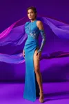 GATTI NOLLI BY MARWAN GATTI NOLLI BY MARWAN ASYMMETRICAL CREPE EVENING GOWN