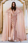 GATTI NOLLI BY MARWAN GATTI NOLLI BY MARWAN HOODED CAPE-LIKE GOWN