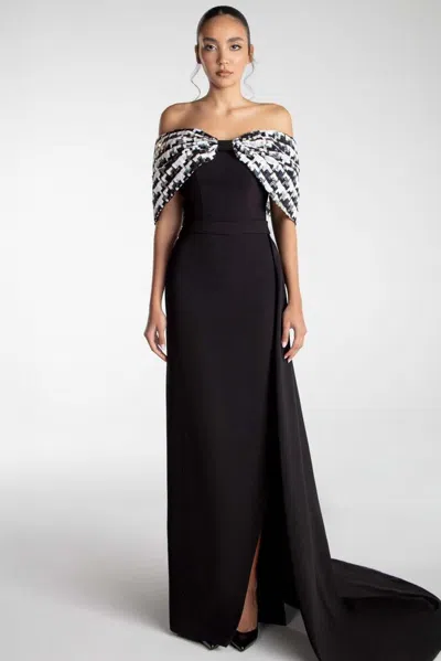 Gatti Nolli By Marwan Structured Draped Gown