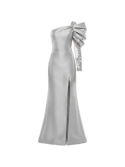 Gattinolli By Marwan Embellished Maxi Dress In Gray
