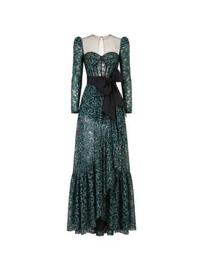 Gattinolli By Marwan Lace Gown Dress In Green