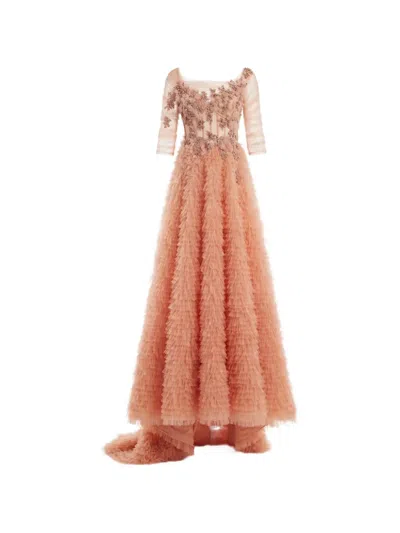 Gattinolli By Marwan Naila Gown Dress In Orange