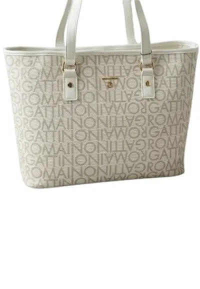 Gattinoni Bag Charlie Shopping In Bianco