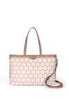 Gattinoni Borsa Ada Straw L. Shopping Pp/pu In Neutral
