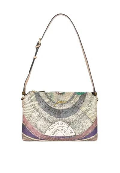 Gattinoni Planetarium Crossbody Bag Pvc In Beige