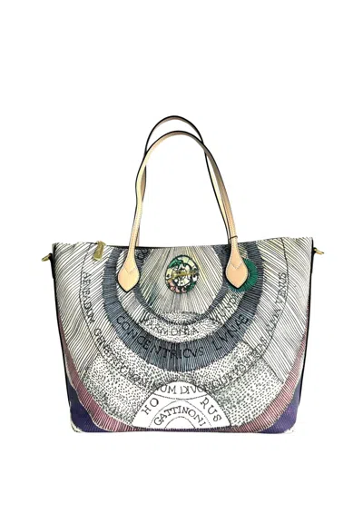 Gattinoni Planetarium Lar. Shopping Bag In Beige