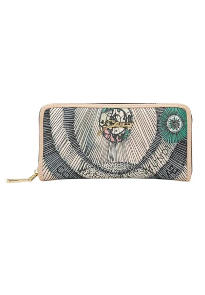 Gattinoni Planetarium Wallet L Zip Wallet Pvc In Beige