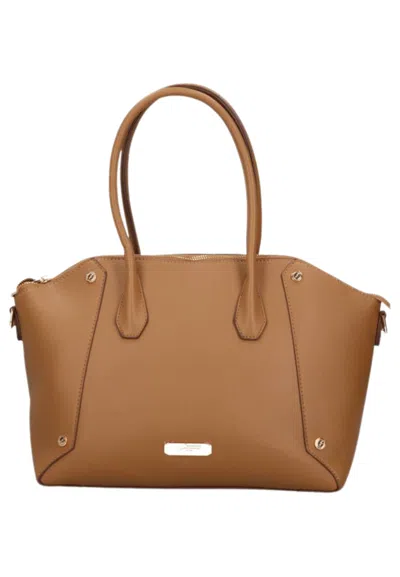 Gattinoni Roomy Bowling Bag In Beige