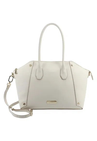Gattinoni Roomy Bowling Bag In Bianco