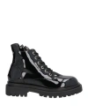 Gattinoni Woman Ankle Boots Black Size 10 Textile Fibers In Black