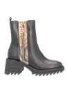 Gattinoni Woman Ankle Boots Black Size 10 Soft Leather In Black