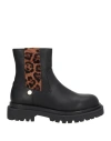 Gattinoni Woman Ankle Boots Black Size 11 Textile Fibers In Black