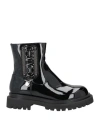 Gattinoni Woman Ankle Boots Black Size 11 Polyurethane In Black