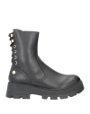 Gattinoni Woman Ankle Boots Black Size 11 Textile Fibers In Black