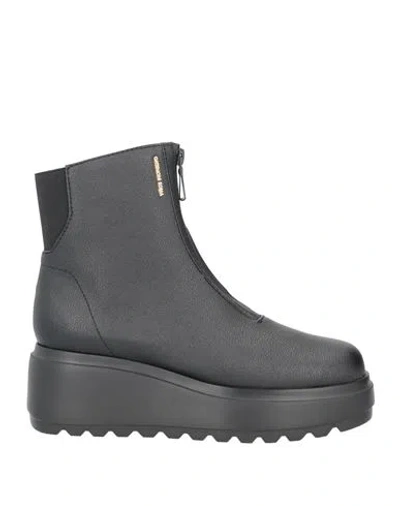 Gattinoni Woman Ankle Boots Black Size 11 Textile Fibers