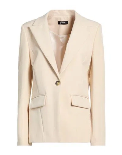 Gattinoni Woman Blazer Cream Size 8 Polyester, Elastane In White