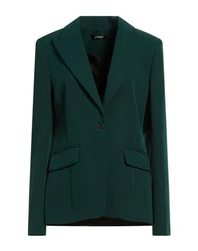 Gattinoni Woman Blazer Dark Green Size 8 Polyester, Elastane