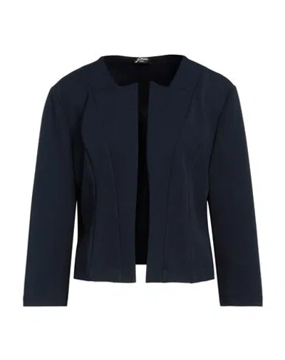 Gattinoni Woman Blazer Navy Blue Size Xxl Viscose, Elastane