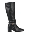 Gattinoni Woman Knee Boots Black Size 11 Textile Fibers In Black