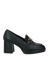 Gattinoni Woman Loafers Black Size 8 Polyurethane