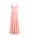 Gattinoni Woman Maxi Dress Salmon Pink Size 8 Polyester