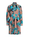 Gattinoni Short Dresses In Brown