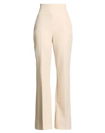 Gattinoni Woman Pants Cream Size 8 Polyester, Elastane In Neutral