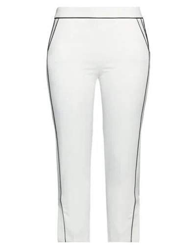 Gattinoni Woman Pants Ivory Size 10 Polyester, Elastane In White