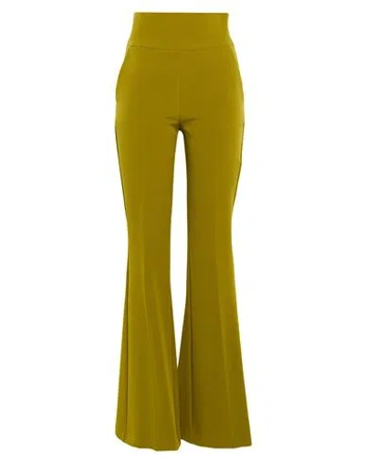 Gattinoni Woman Pants Khaki Size 2 Polyester, Elastane In Green