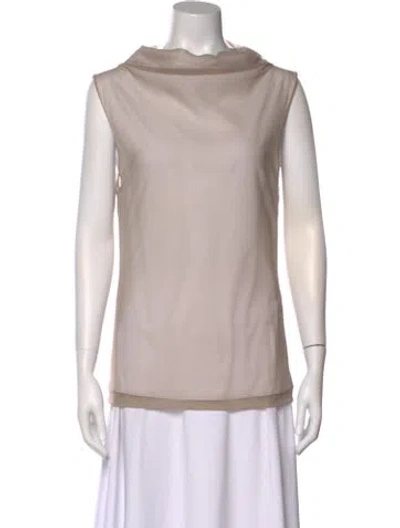 Pre-owned Gauchère Cowl Neck Sleeveless Top W/ Tags In Neutral