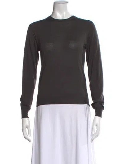 Pre-owned Gauchère Crew Neck Long Sleeve Top In Grey